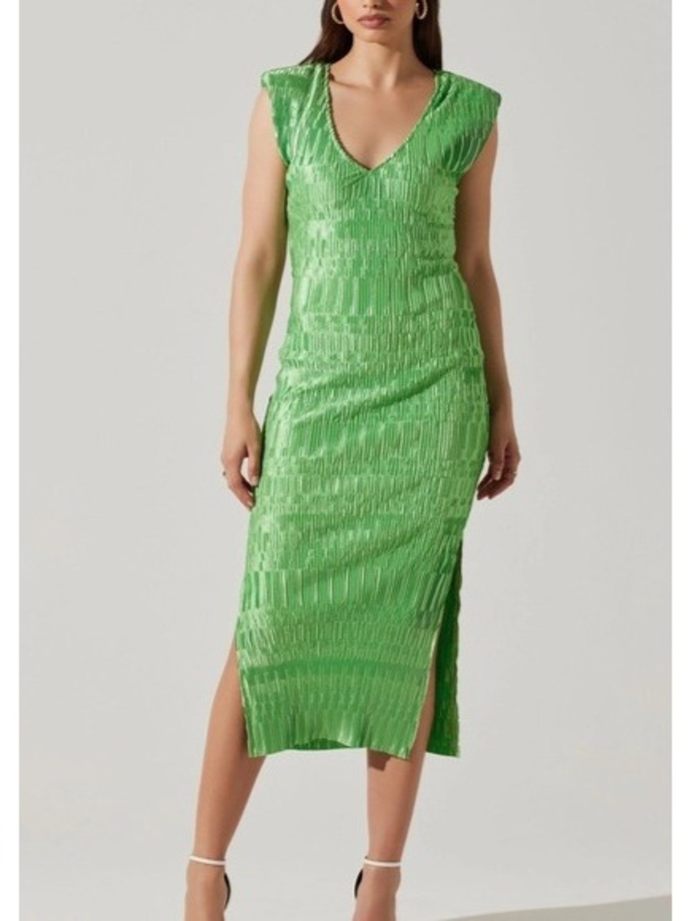 ASTR the label-NYAH PLISSE BODYCON DRESS
